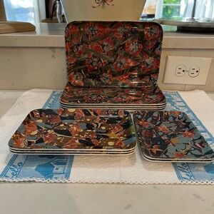 Siren Song brand Melamine Abstract Art Trays Set of 10